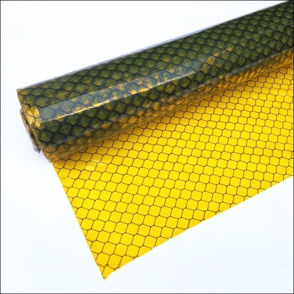 Película de cortina de cuadrícula amarilla de PVC anti static